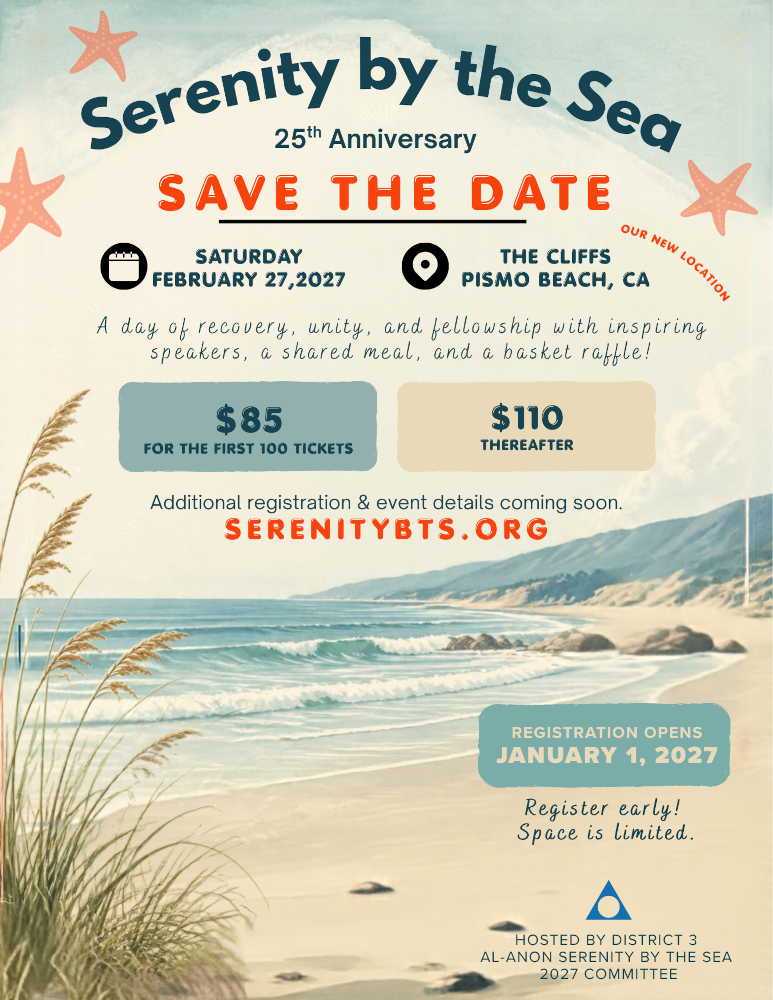 Serenity by the Sea Save the Date Flyer